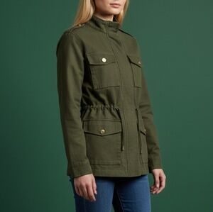 Eden SOCIETY olive military safari utility field Landgirl cinch jacket